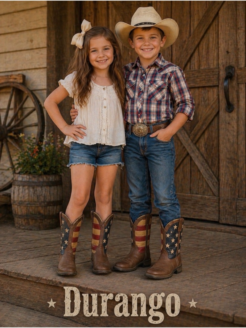 Durango Western Boot - Brown BT245 (Kids/Men 5 = Women Sz 6.5-7) $110